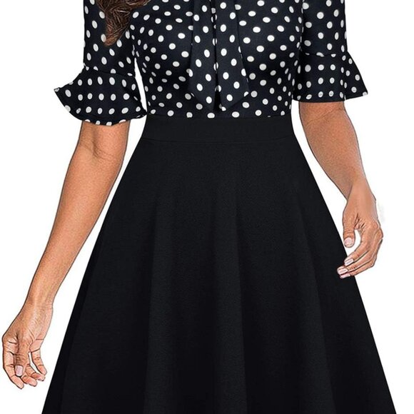 Dresses & Skirts - Women Summer Floral Ruffle Sleeve Wear to Work Church Wedding Guest Party Dresse